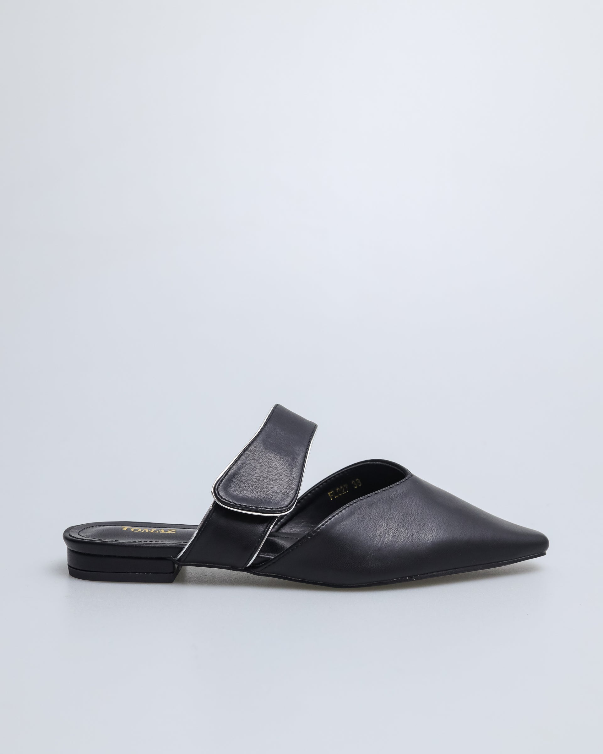Tomaz FL027 Ladies Pointy Mules (Black)