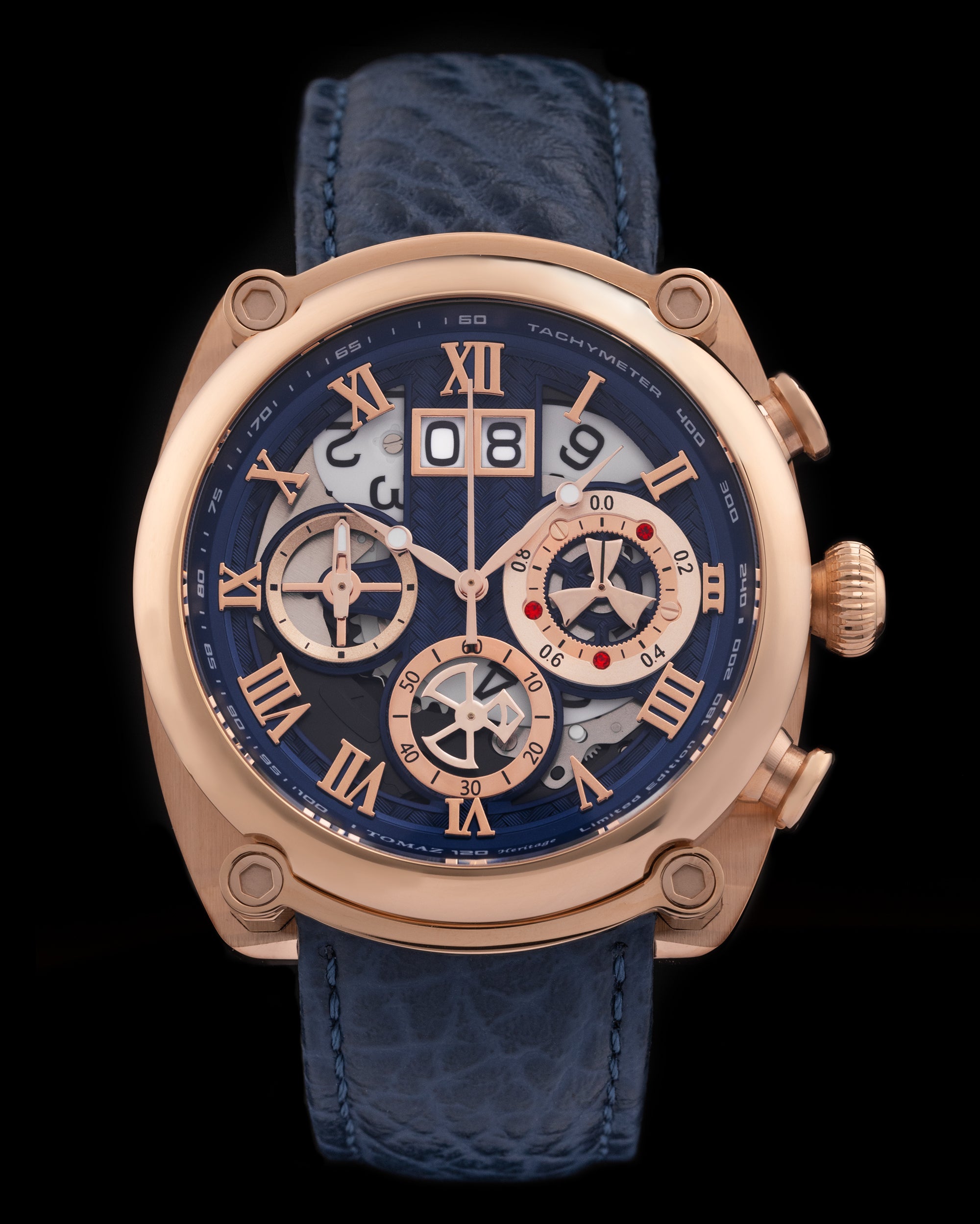 Xavier TW026-D3B (Rosegold/Blue) with Navy Strap