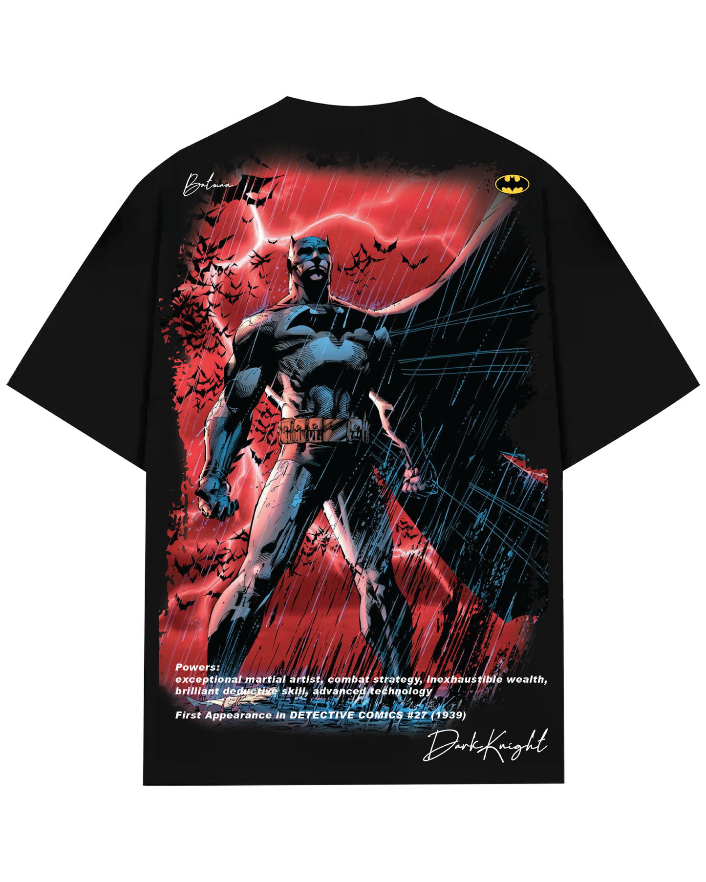 Turbo Batman CC-1291 Over-sized T-shirt (Black/Red)