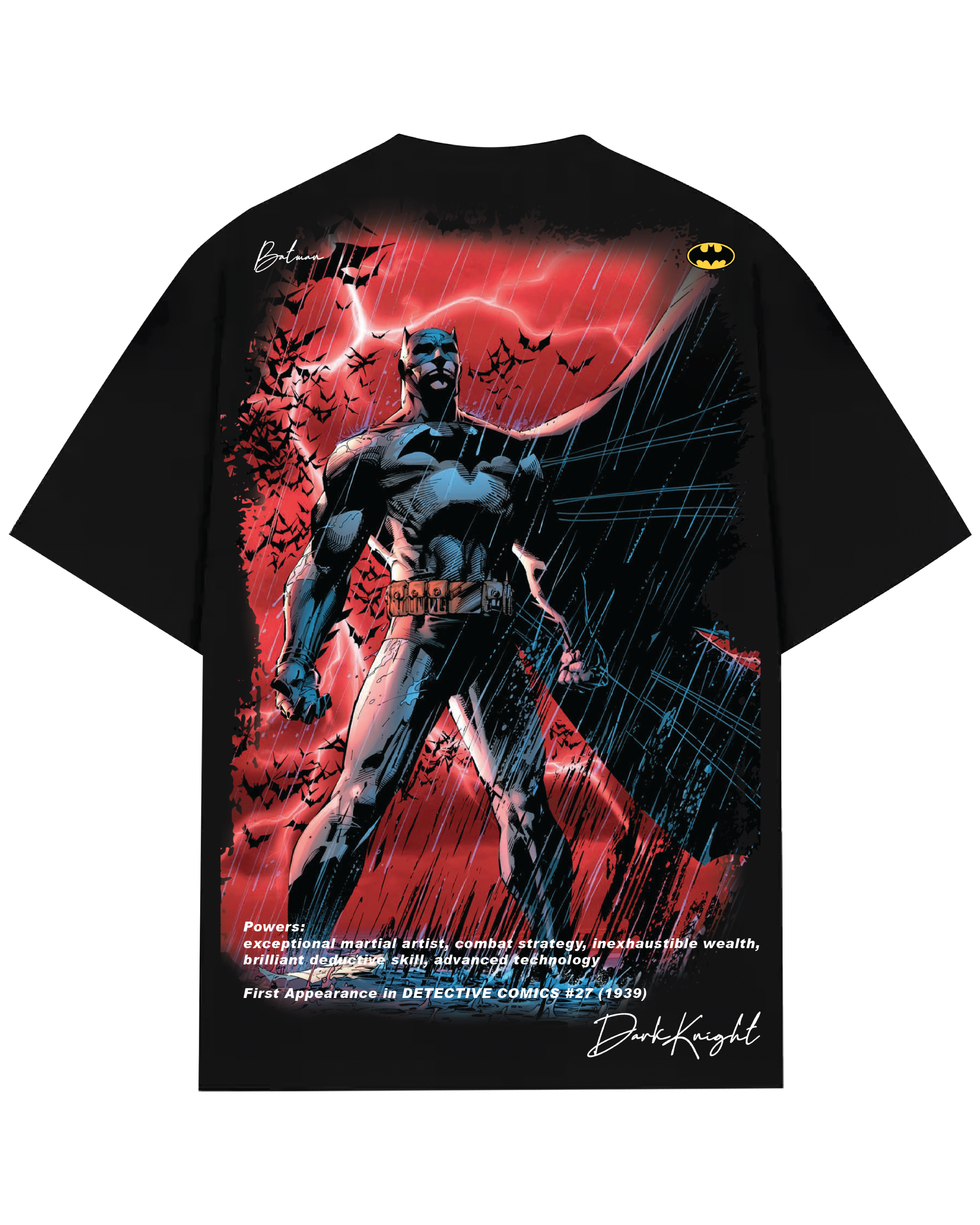 Turbo Batman CC-1291 Over-sized T-shirt (Black/Red)