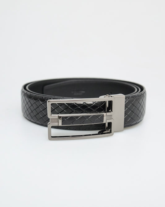 Tomaz AB141 Men's Reversible Split Leather Belt (Black)