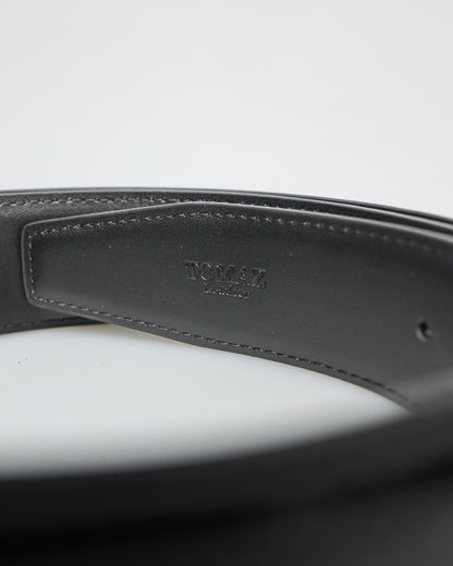 Tomaz AB143 Men's Reversible Split Leather Belt (Black)