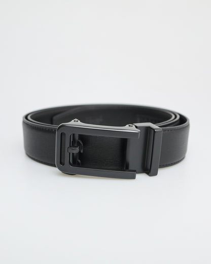 Tomaz AB145 Men's Automatic Split Leather Belt (Black)