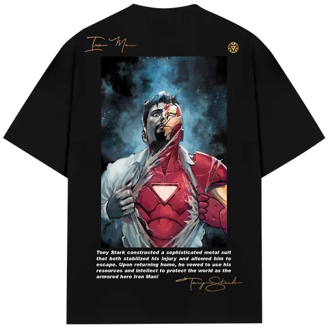 Turbo Iron Man CC-1266 Over-sized T-shirt (Red/Grey)