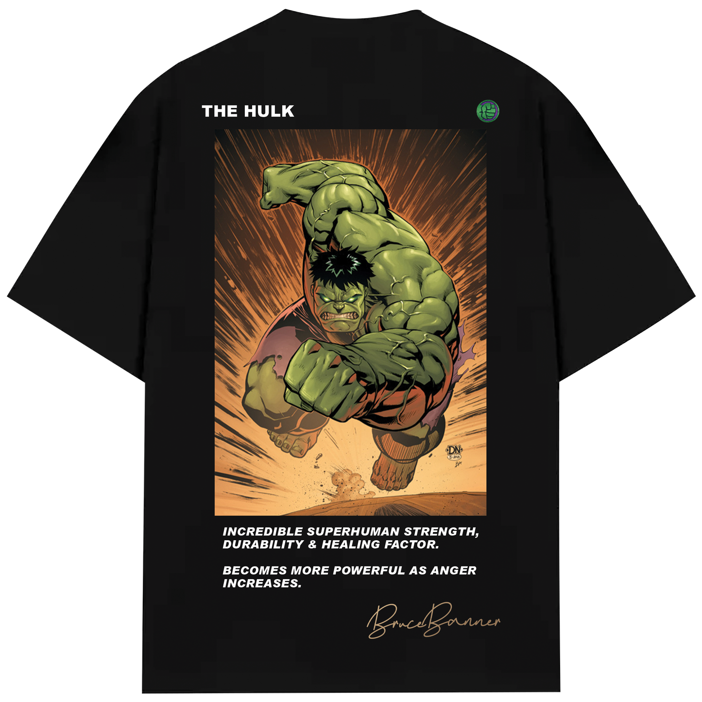 Turbo Hulk CC-1268 Over-sized T-shirt (Green/Orange)