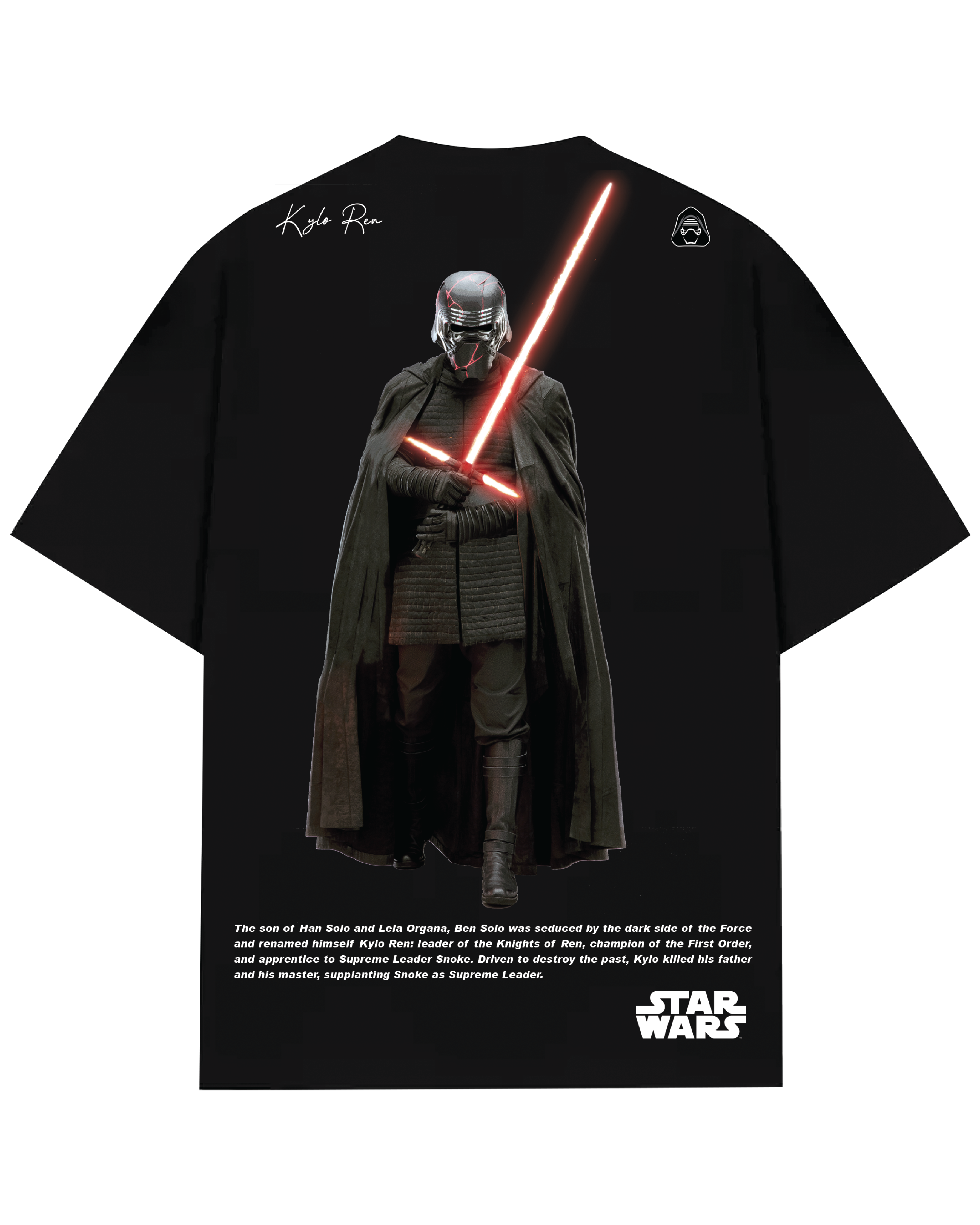 Turbo Kylo Ren CC-1297 Over-sized T-shirt (Gray/Red)