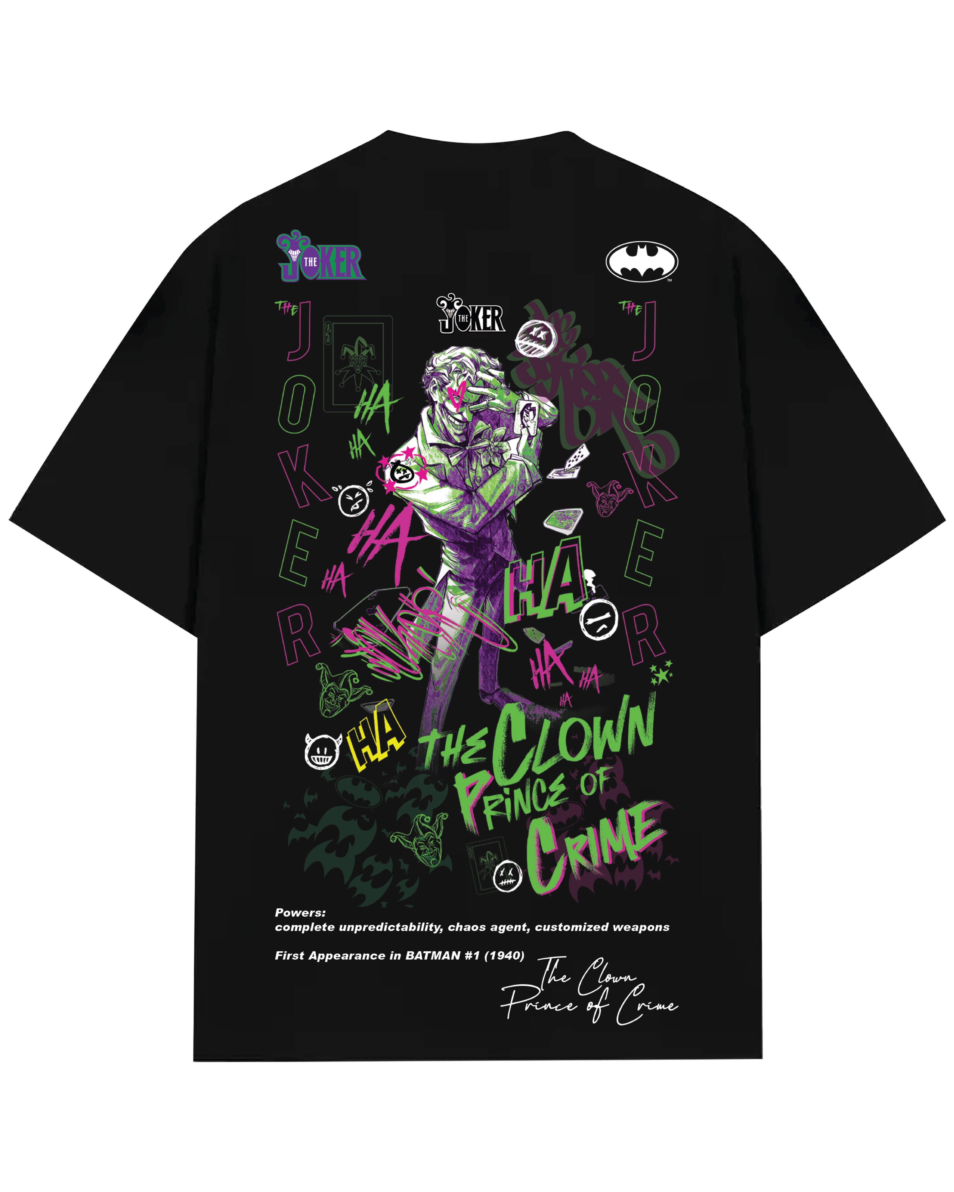 Turbo Joker CC-1281 Over-sized T-shirt (Black/Purple/Green)