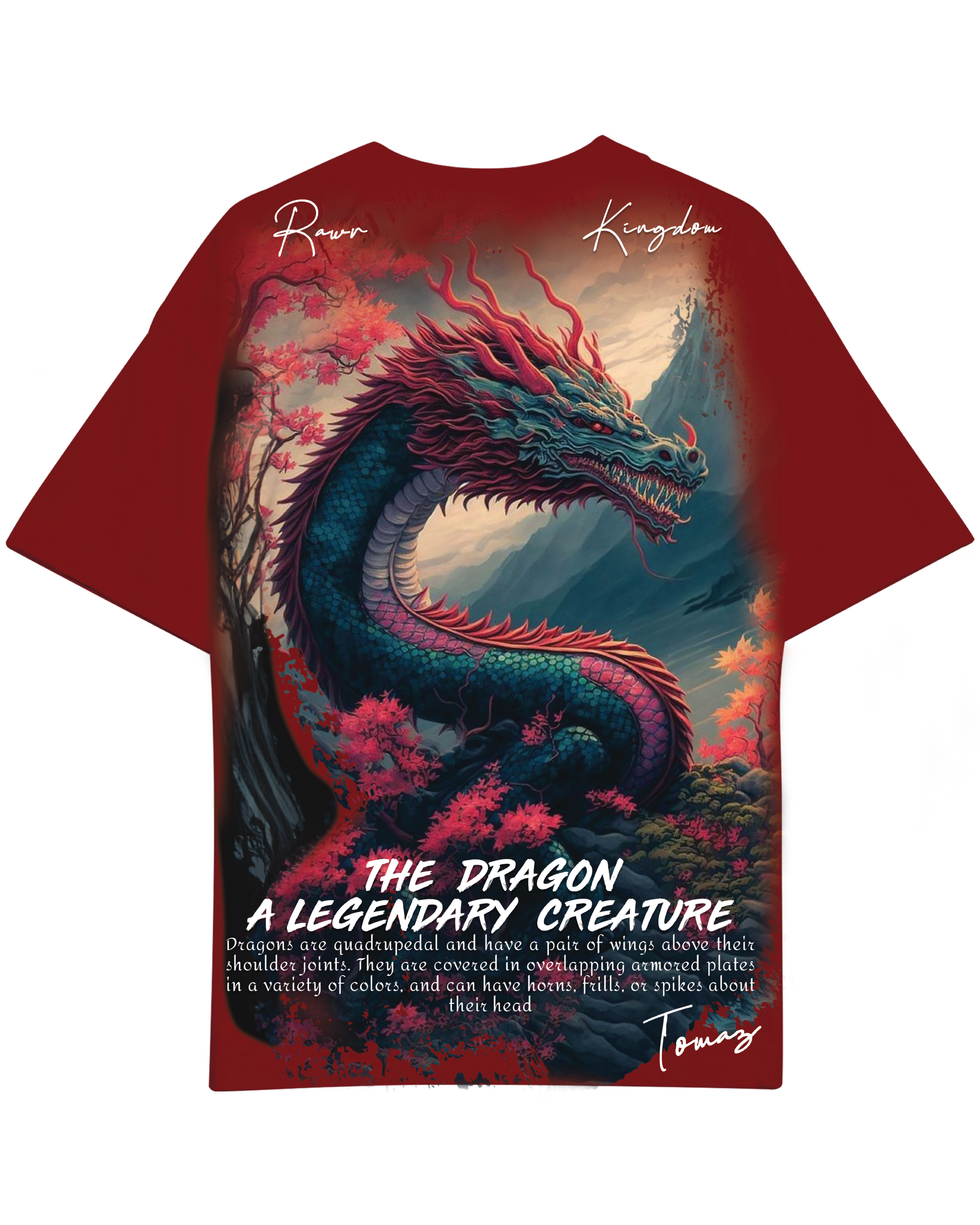 Turbo CC-A003 Dragon T-shirt (Green/Red)