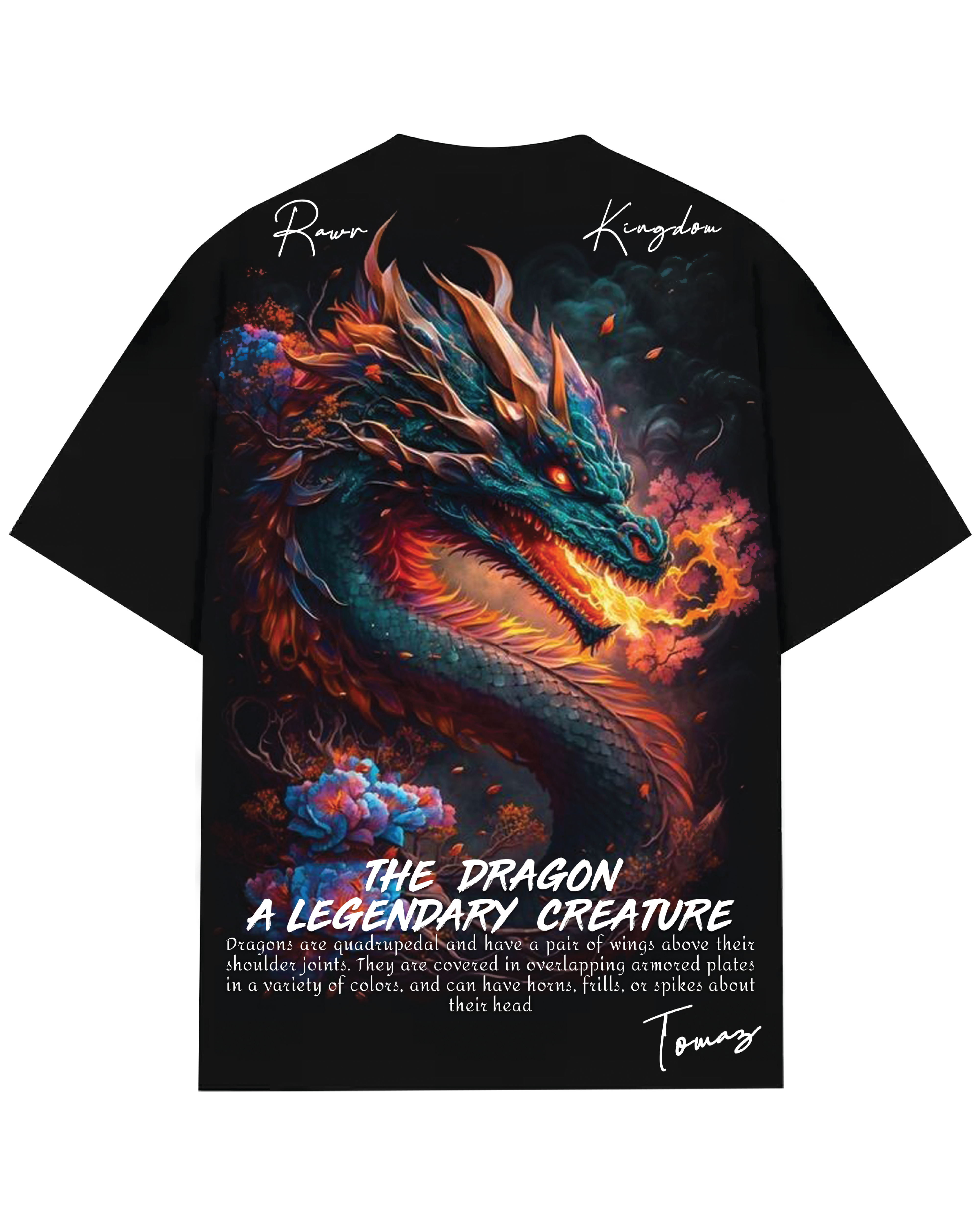 Turbo CC-A005 Dragon T-shirt (Black/Green/Orange)