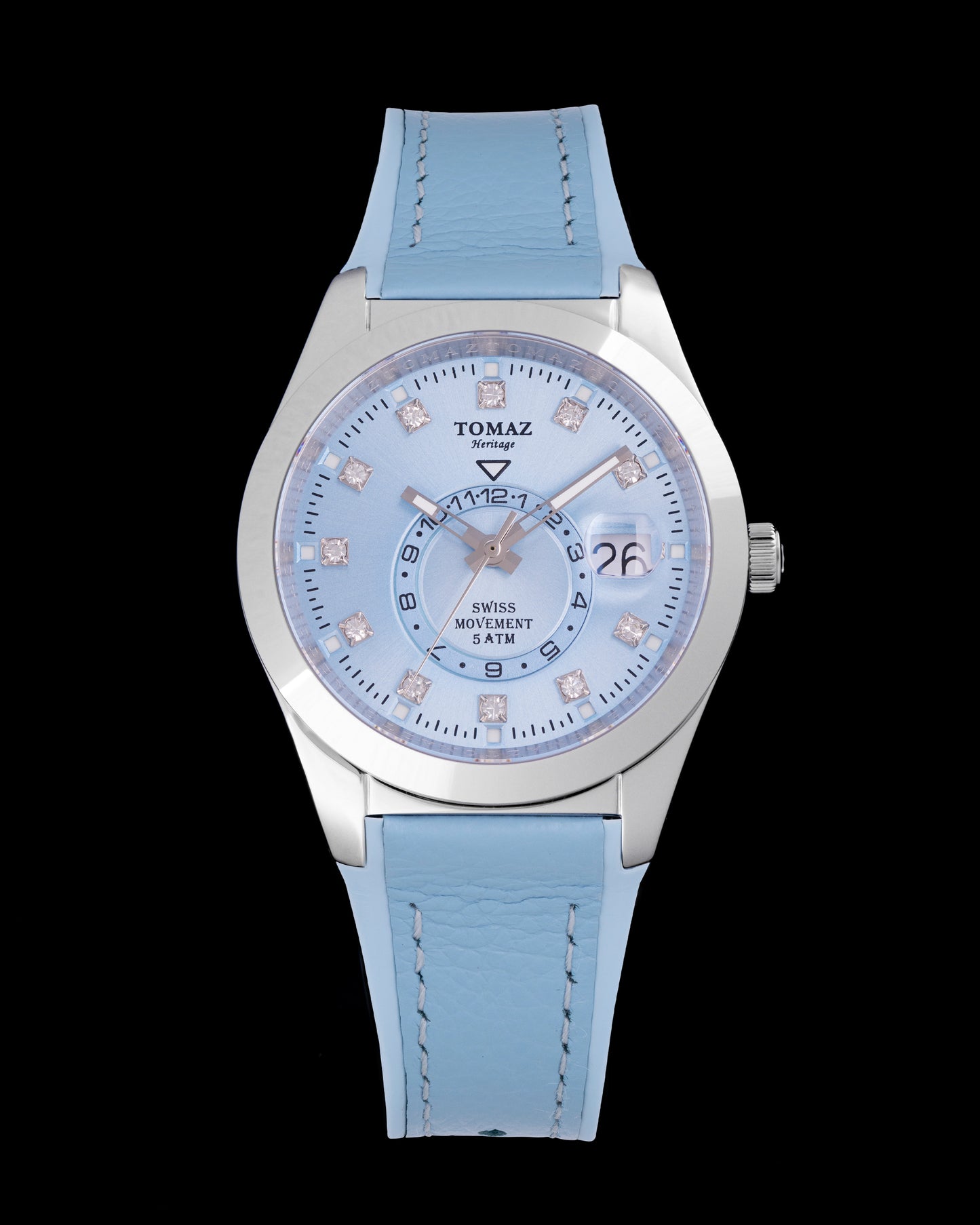 Tomaz G4L-D14 (Silver/Blue) with Blue Rubber Leather Strap