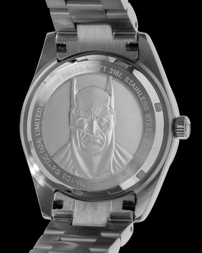 DC Batman G7M-1D3 (Silver/Black) with Silver Stainless Steel