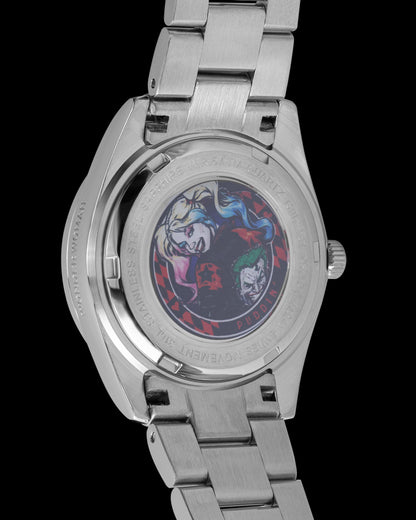 DC Harley Quinn G9L-2D1 (Red) with White Crystal (Silver Stainless Steel)