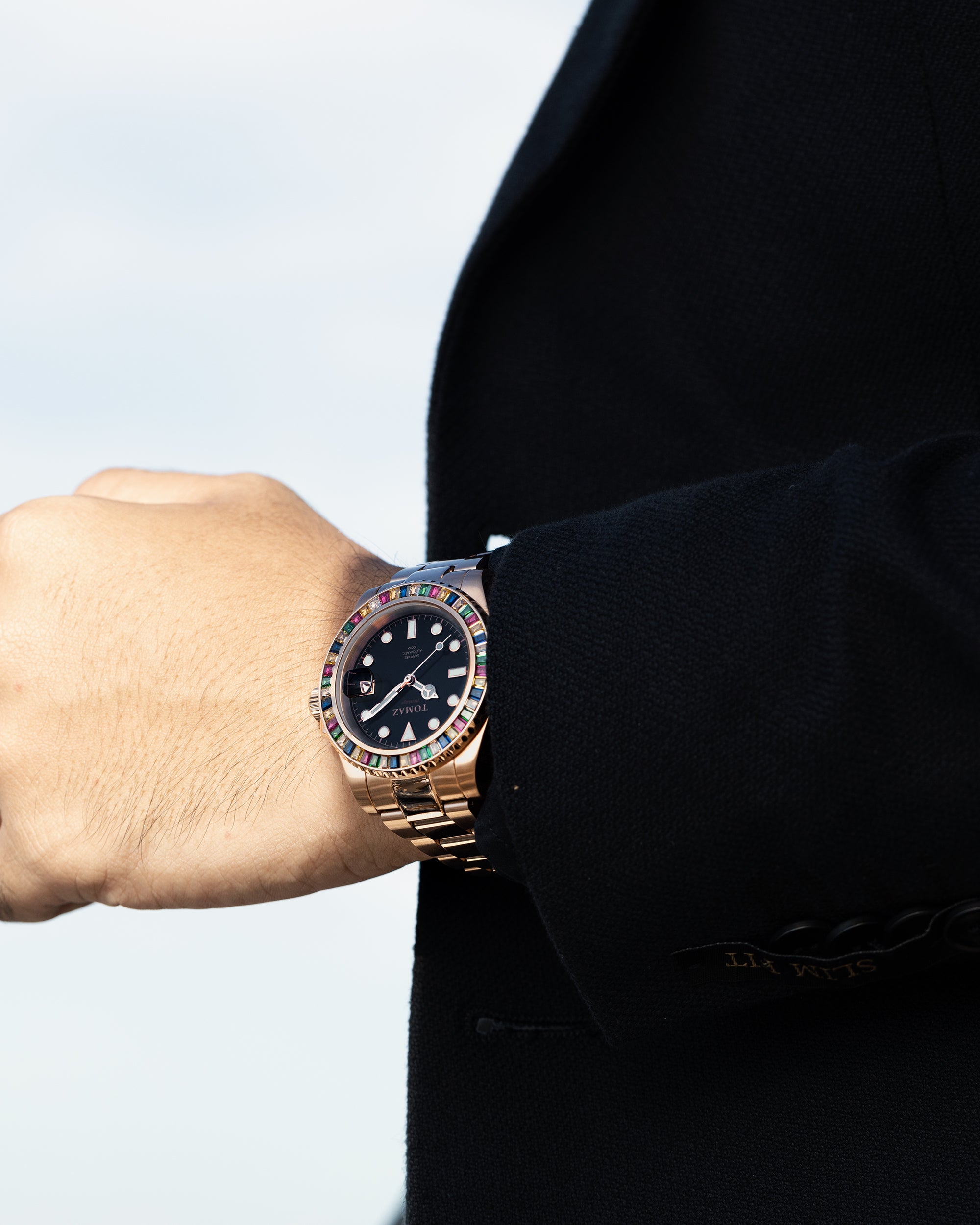 Tomaz Men's Watch GR01BS-D16 (Rosegold) with Candy Swarovski (Rosegold Stainless Steel)