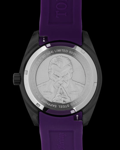 DC The Joker GR03G-D2 (Black/White) Purple Silicone Strap