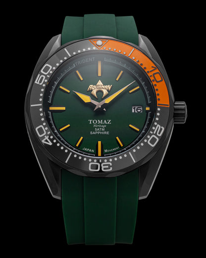 DC Aquaman GR03E-D1 (Black/Green) Green Silicone Strap