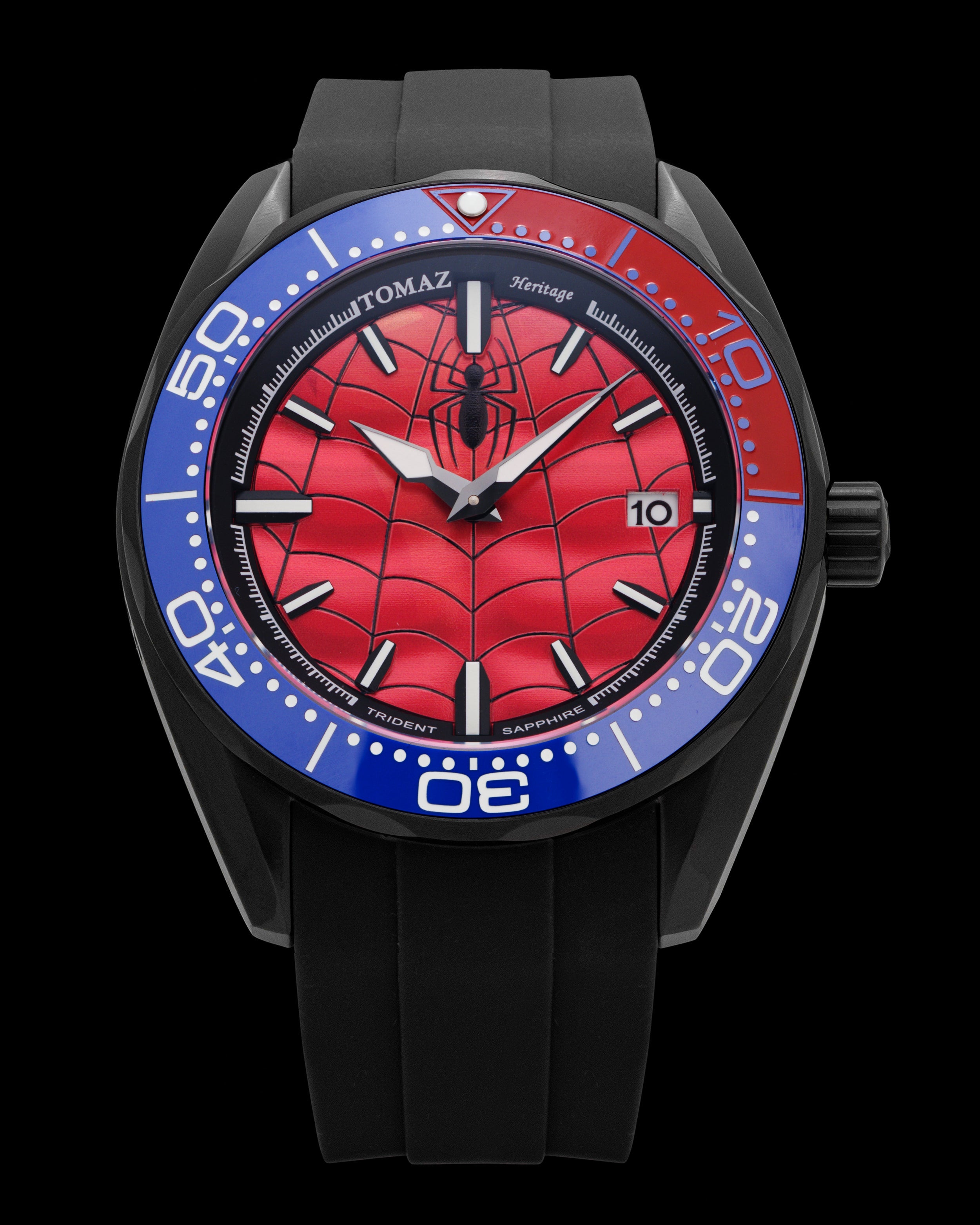 Marvel Spider-Man GR03K-D1 (Black/Red) Black Silicone Strap