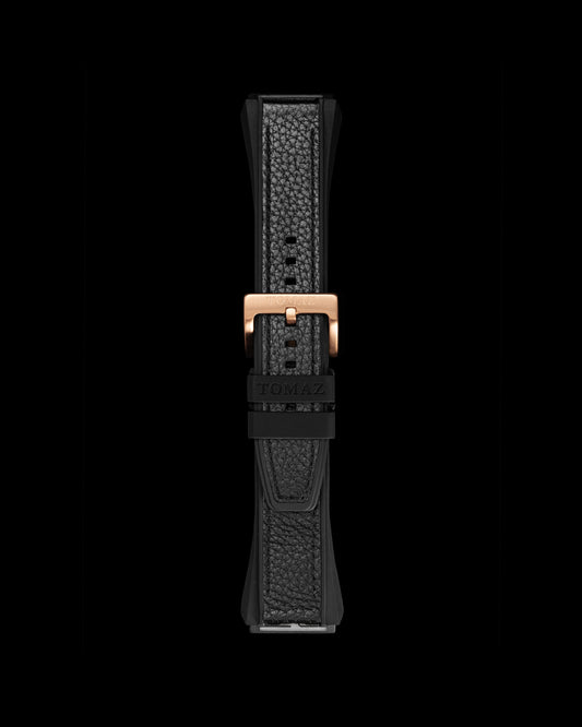 Tomaz STQ023A Silicon Lychee 26mm (TQ023/TQ030) Watch Strap (Black)