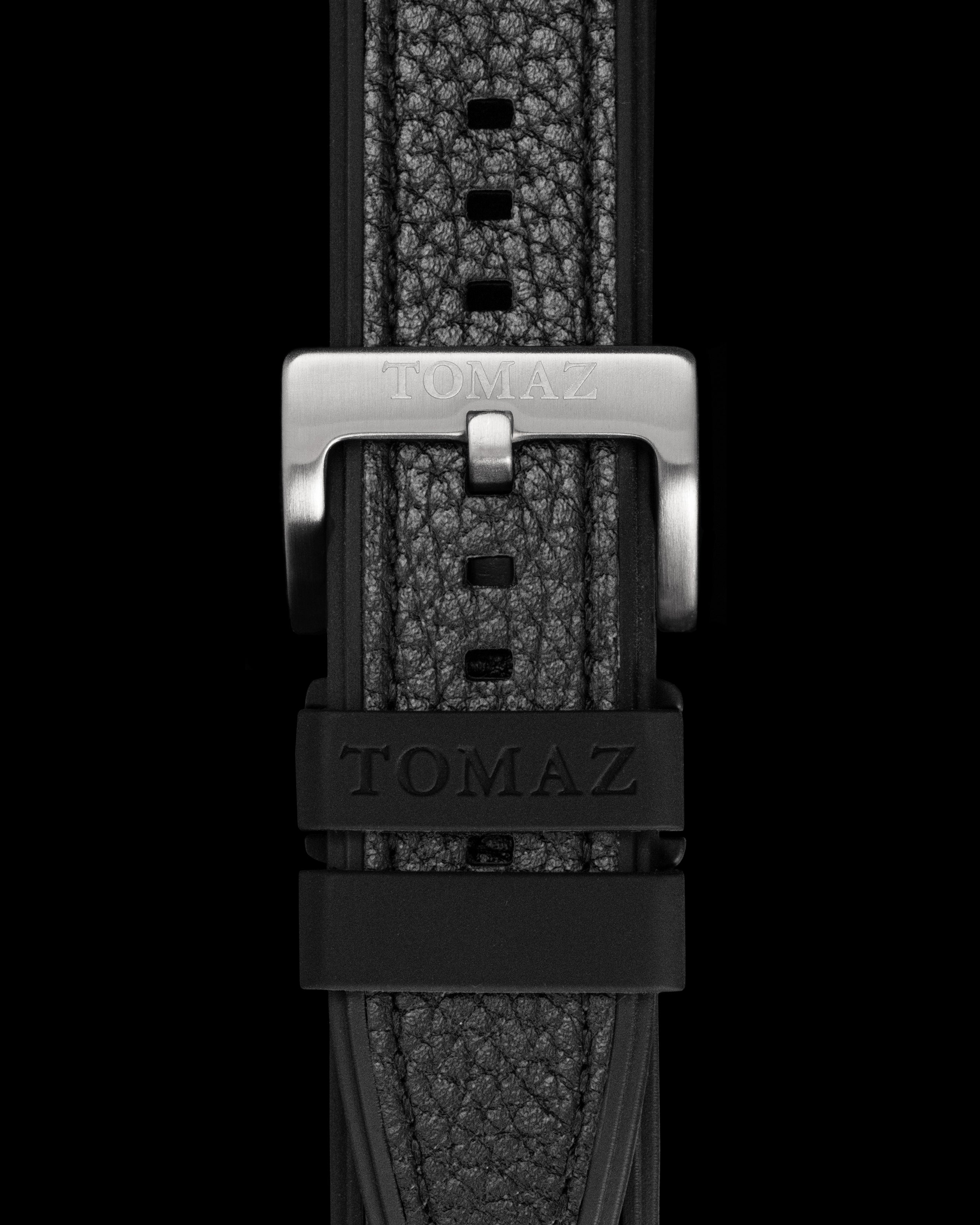 Tomaz STQ023B Silicon Lychee 26mm (TQ023/TQ030) Watch Strap (Black)