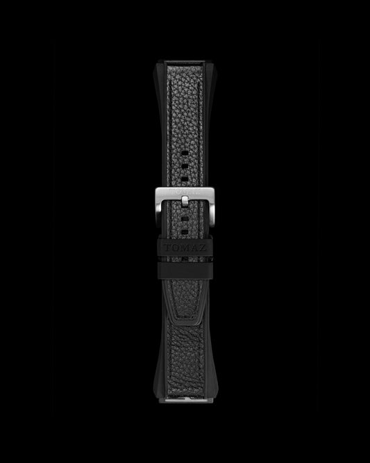 Tomaz STQ023B Silicon Lychee 26mm (TQ023/TQ030) Watch Strap (Black)