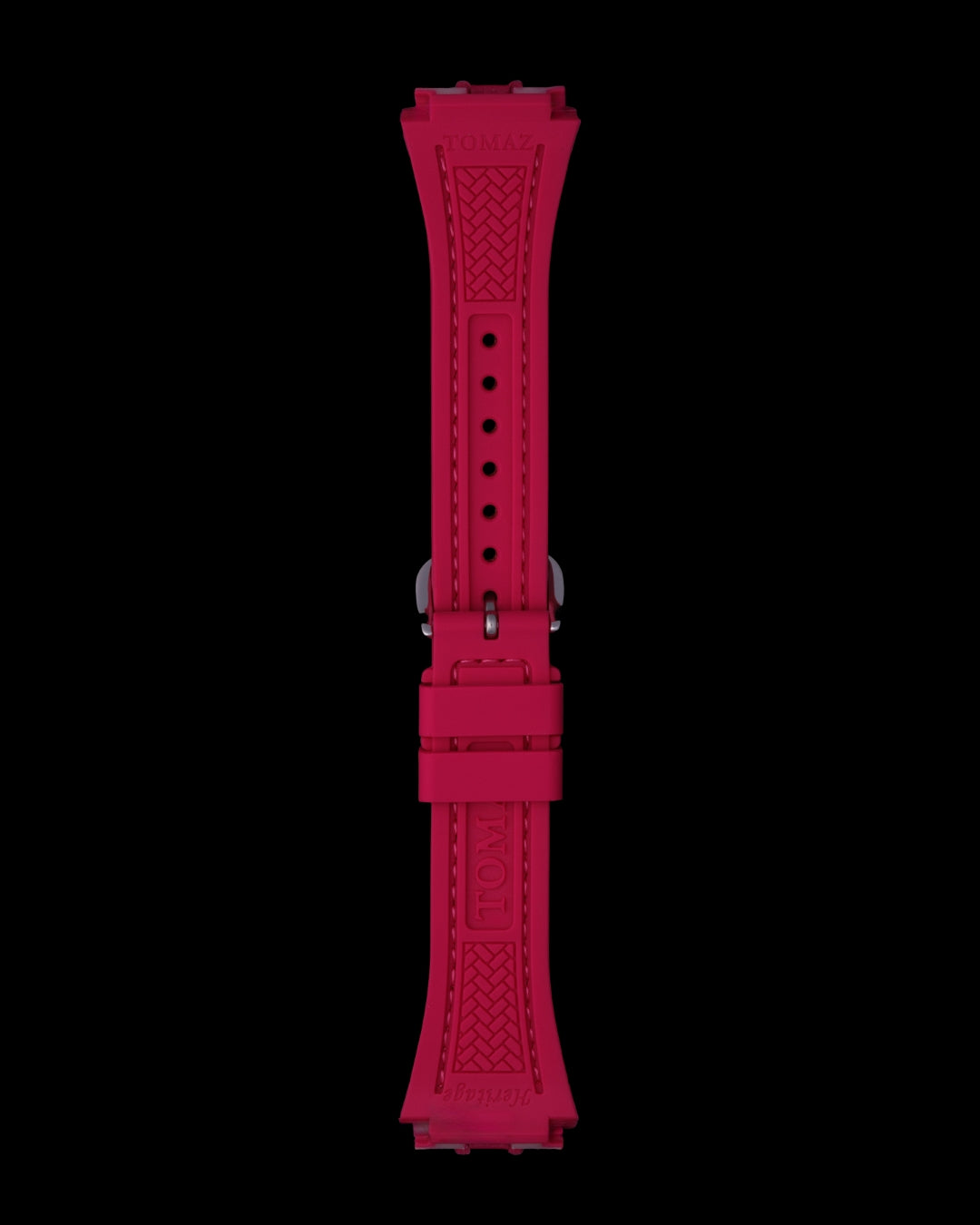 Tomaz STQ029L-3B 21mm Lychee Leather & Silicone Watch Strap – Fits TQ029L