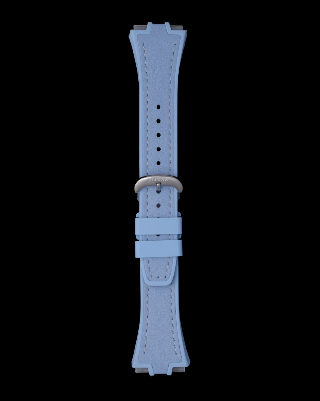 Tomaz STQ029L-B 21mm Plain Leather & Silicone Watch Strap – Fits TQ029L