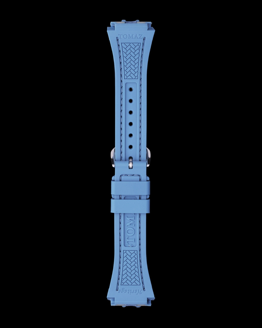 Tomaz STQ029L-B 21mm Plain Leather & Silicone Watch Strap – Fits TQ029L