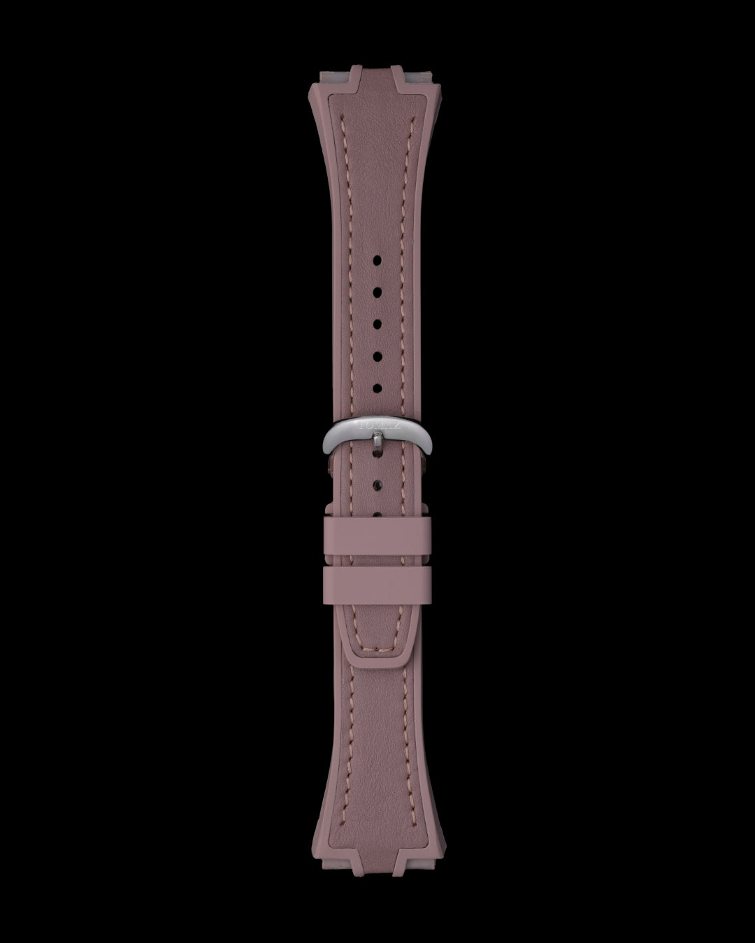 Tomaz STQ029L-B 21mm Plain Leather & Silicone Watch Strap – Fits TQ029L