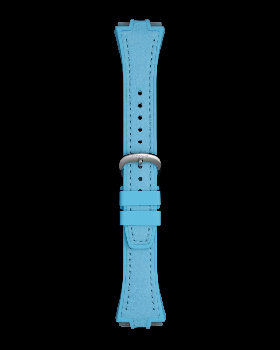 Tomaz STQ029L-B 21mm Plain Leather & Silicone Watch Strap – Fits TQ029L