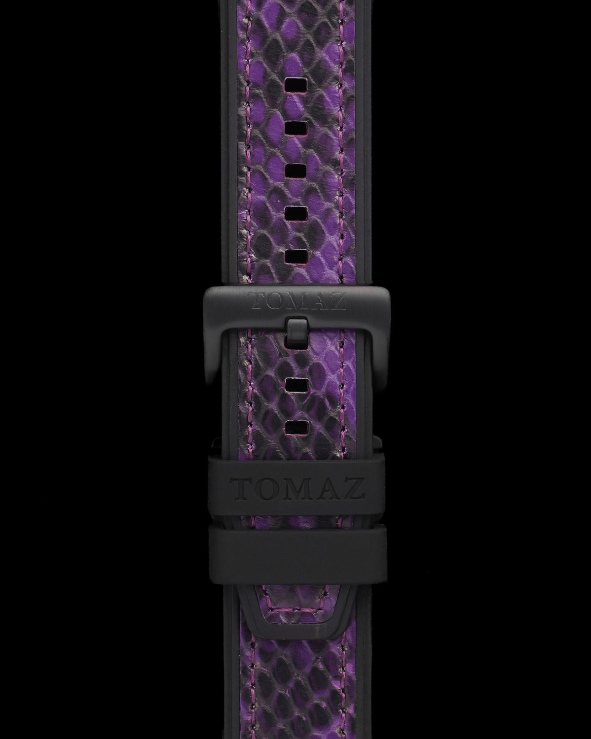 Tomaz STQ030-5 26mm Snake Leather & Silicone Watch Strap – Fits TQ030Z