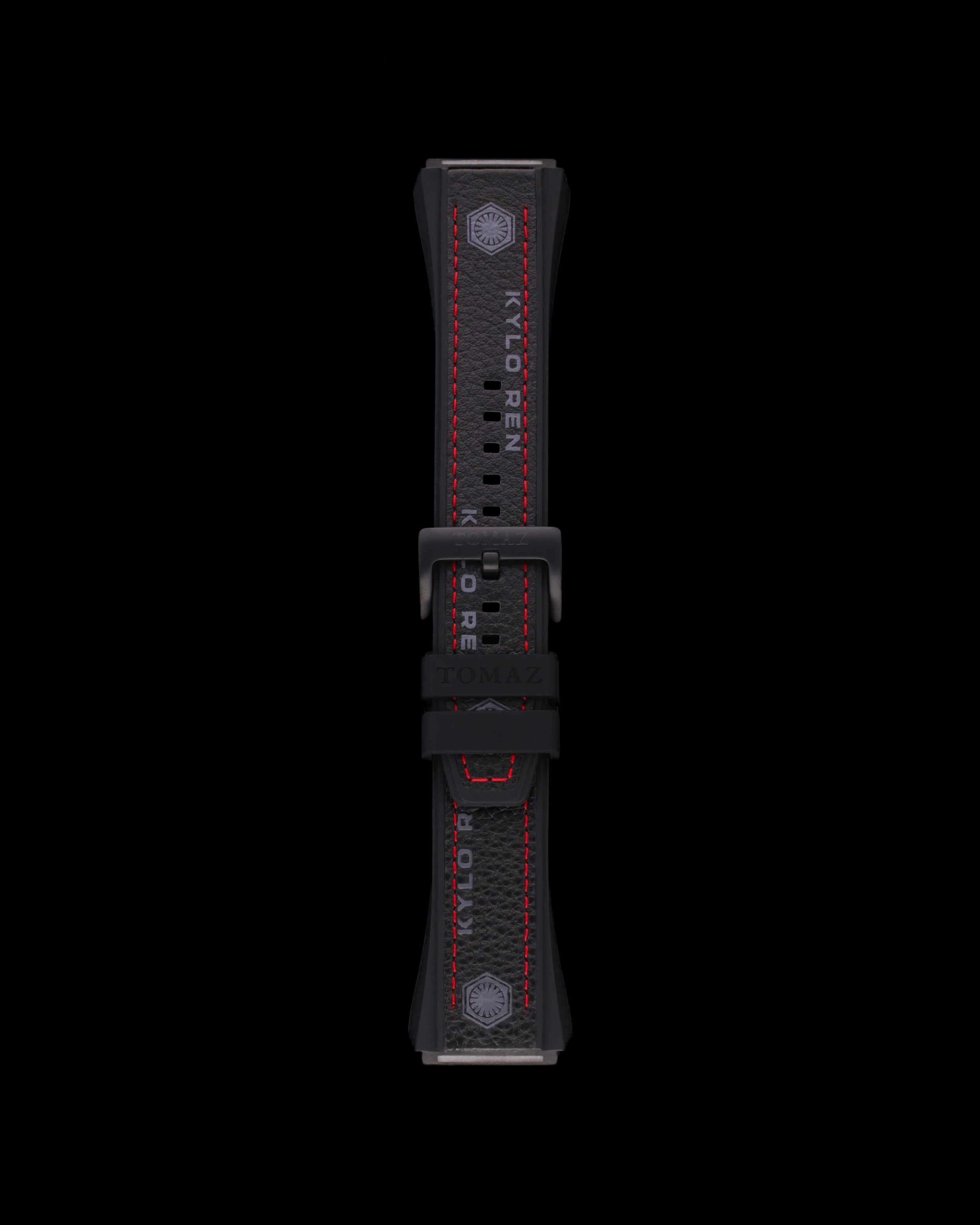 Tomaz STQ030W 26mm Kylo Ren Edition Leather & Silicone Watch Strap – Fits TQ030-WD