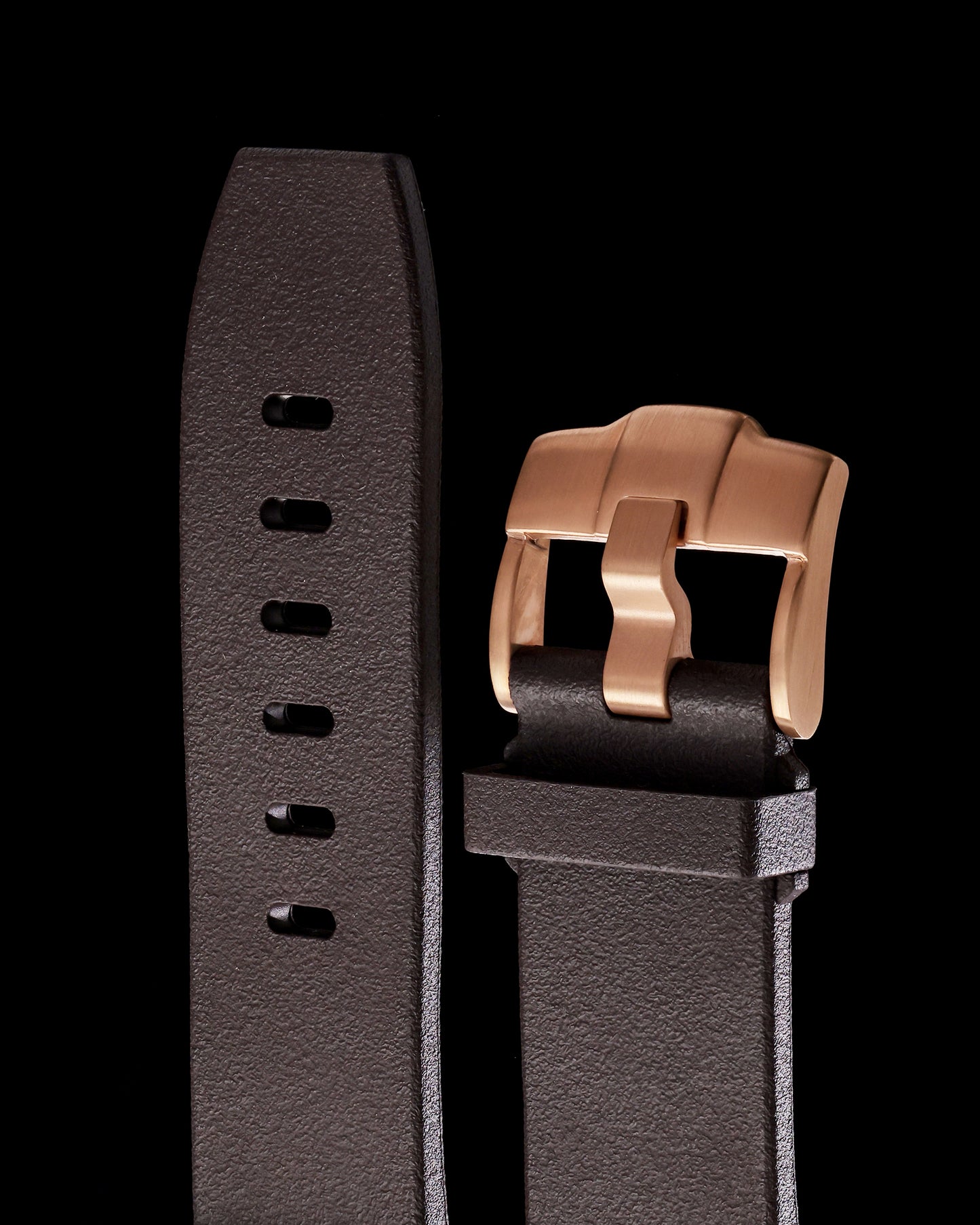 Tomaz STQ11A Men's Rubber 24mm Watch Strap (Coffee)
