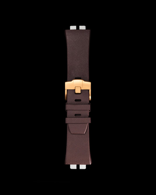 Tomaz STQ011A Rubber 24mm Watch Strap (Coffee)