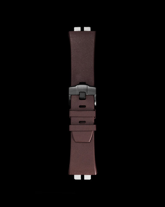 Tomaz STQ011 Rubber 24mm Watch Strap (Coffee)