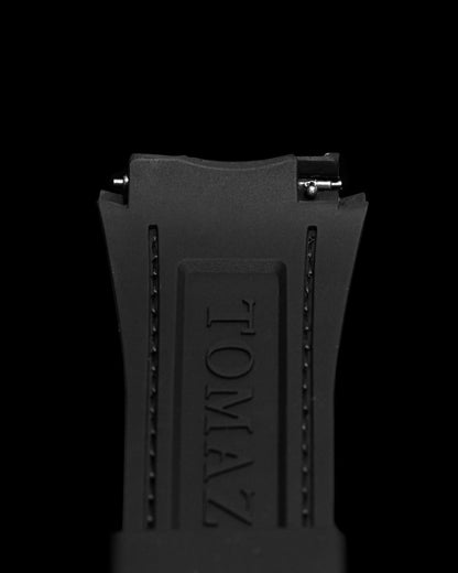 Tomaz STQ021-4 Men's Silicon Lychee 26mm Watch Strap (Black)