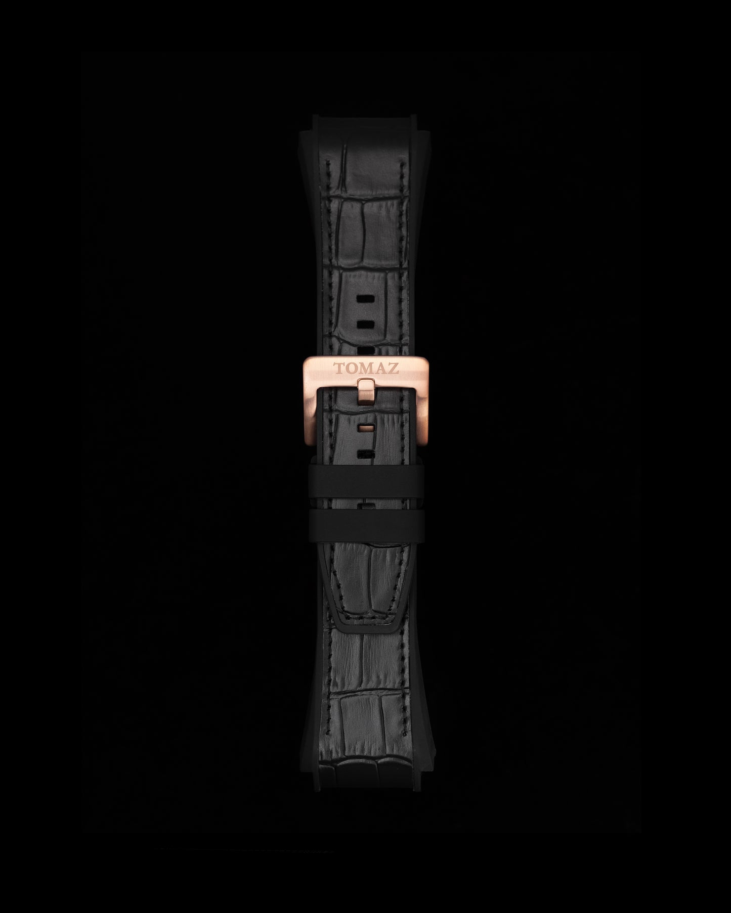 Tomaz STQ021A Men's Silicon Bamboo 26mm Watch Strap (Black)