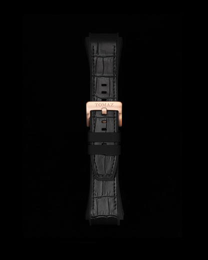 Tomaz STQ021A Men's Silicon Bamboo 26mm Watch Strap (Black)