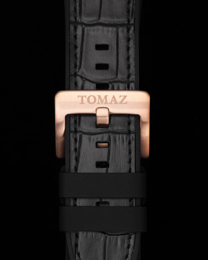 Tomaz STQ021A Men's Silicon Bamboo 26mm Watch Strap (Black)