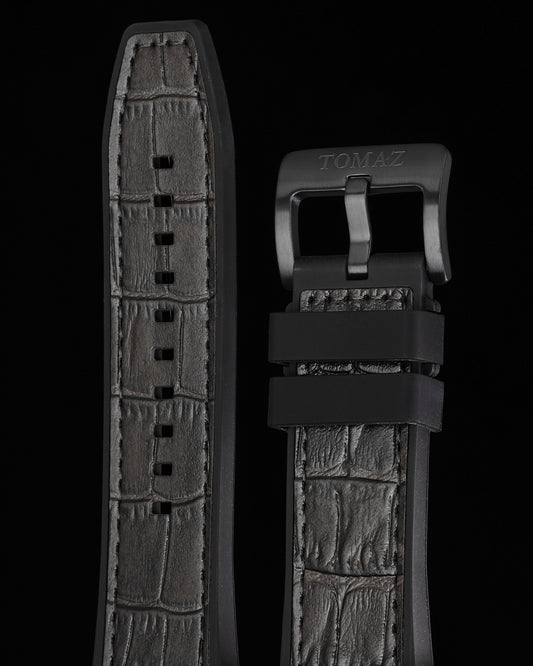 Tomaz STQ021 Silicon Bamboo 26mm Watch Strap (Black)