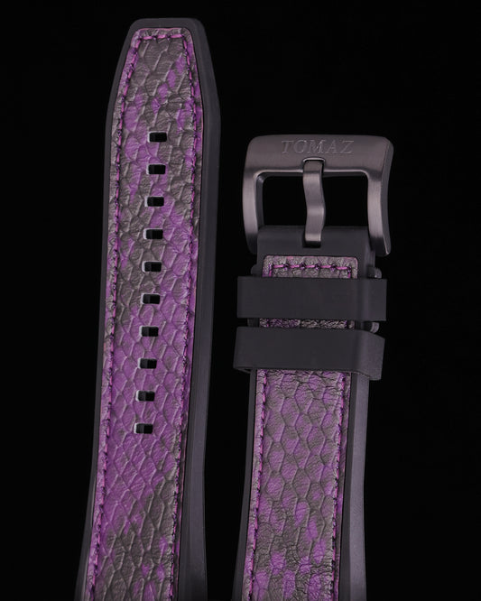 Tomaz STQ21-2A Men's Watch Leather Snake Strap (Purple)