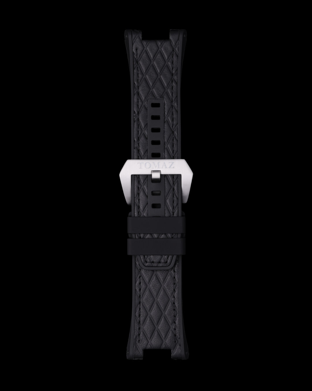 Tomaz STW027-6B 29mm Diamond Leather & Silicone Watch Strap – Fits TW027