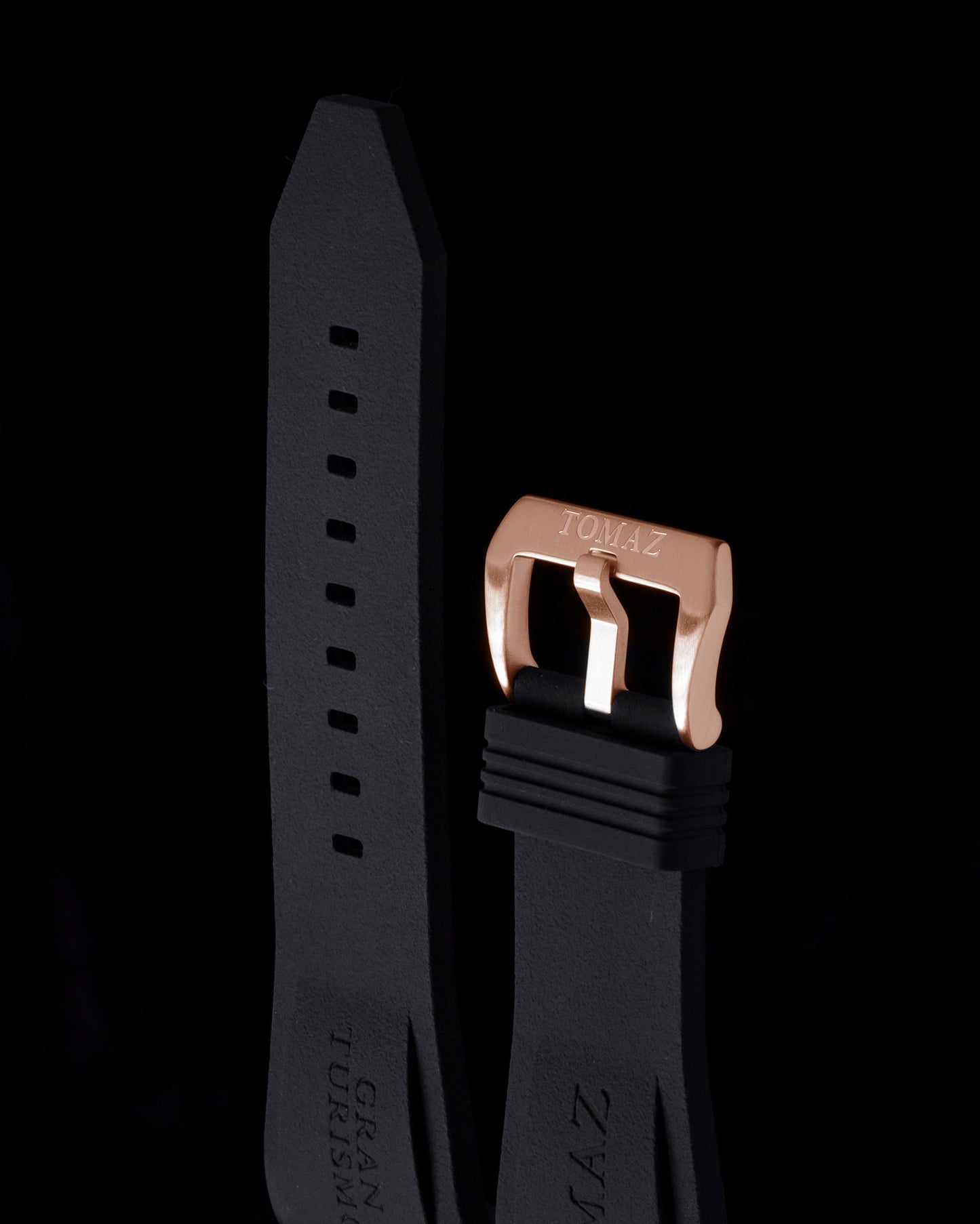 Tomaz STW028A Tomaz Men's Watch Plain Rubber 24mm Strap (TW028A) (Black)
