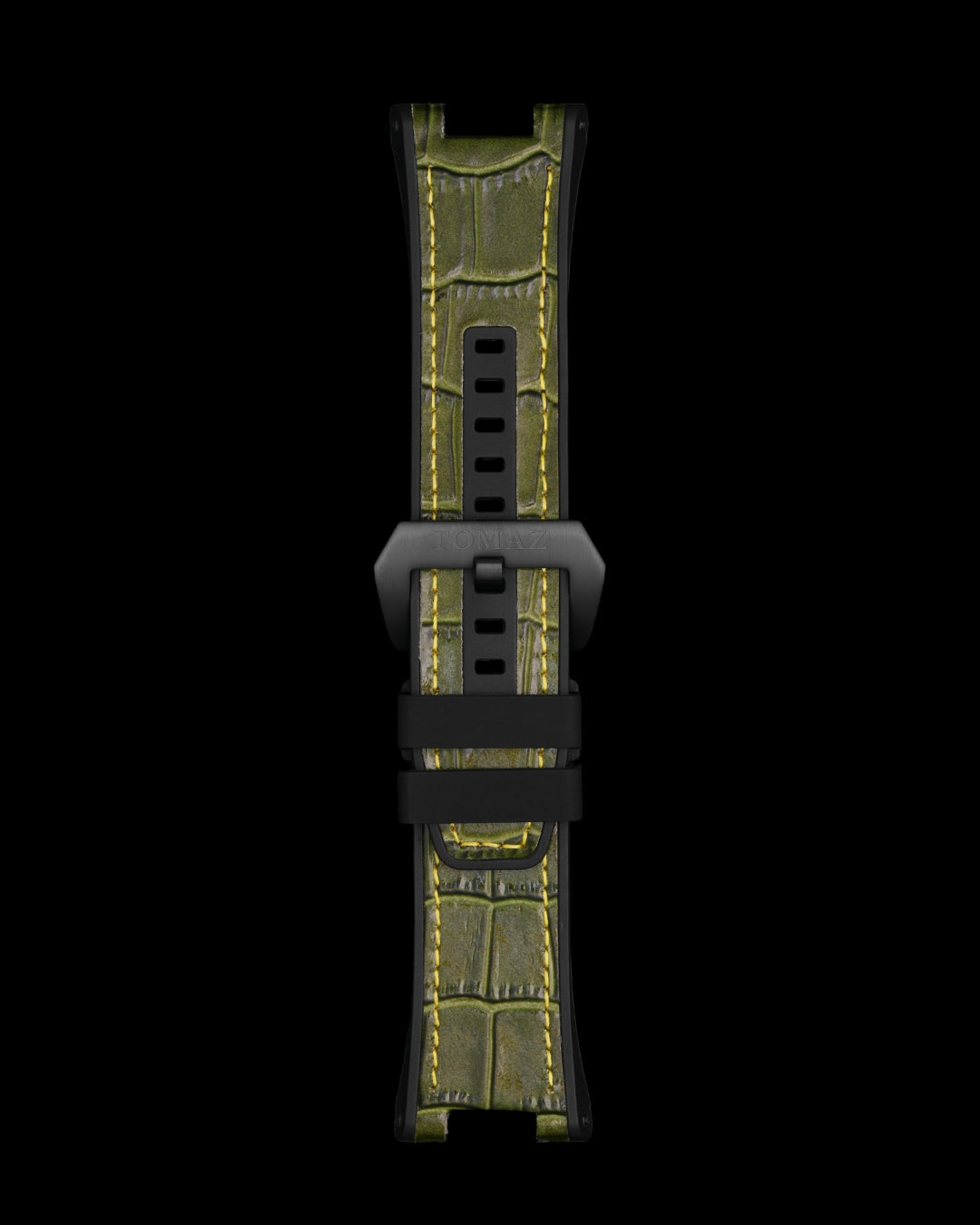 Tomaz STW035-1 28mm Bamboo Leather & Silicone Watch Strap – Fits TW035