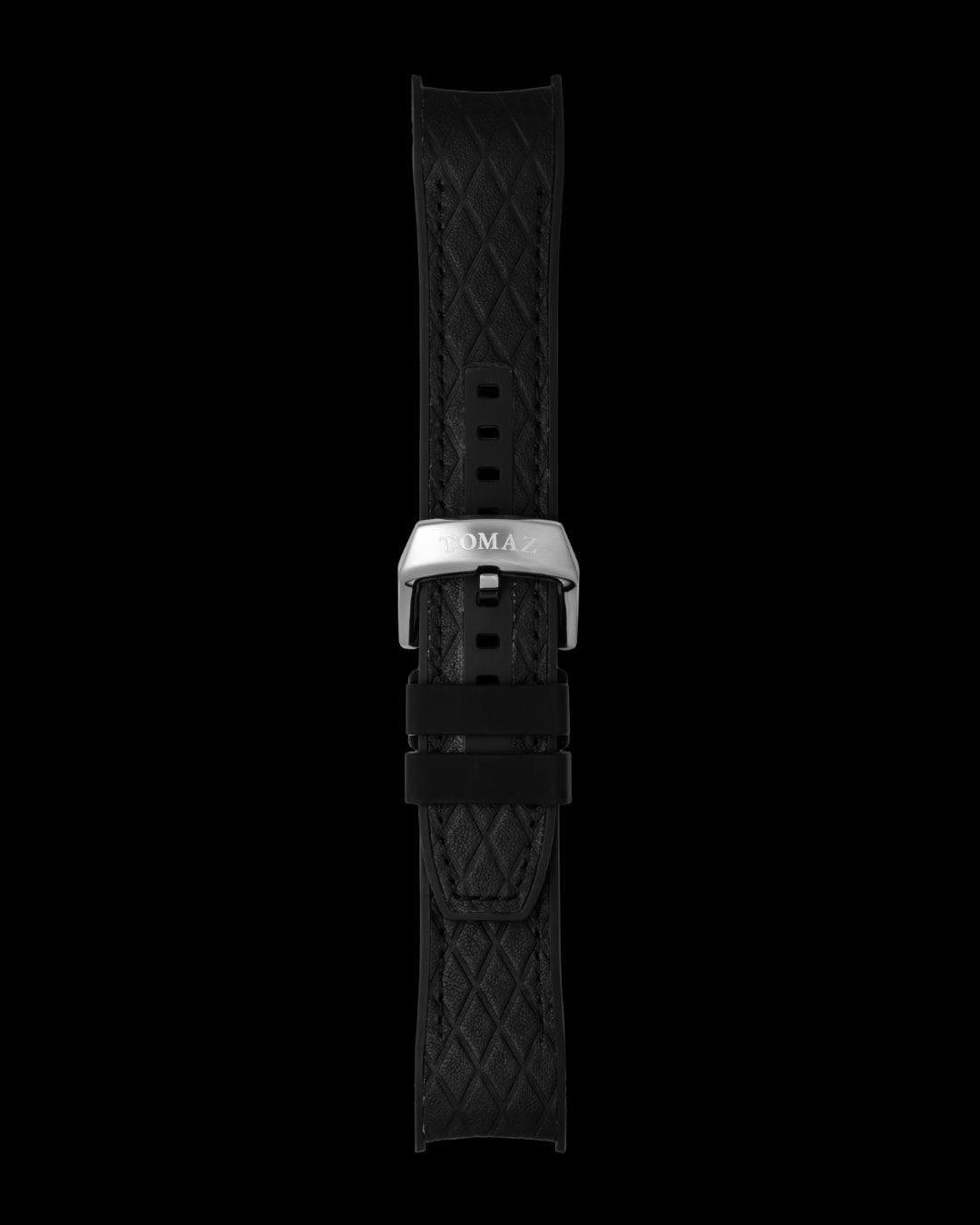 Tomaz STW036-6B 24mm Diamond Silicone Watch Strap – Fits TW036