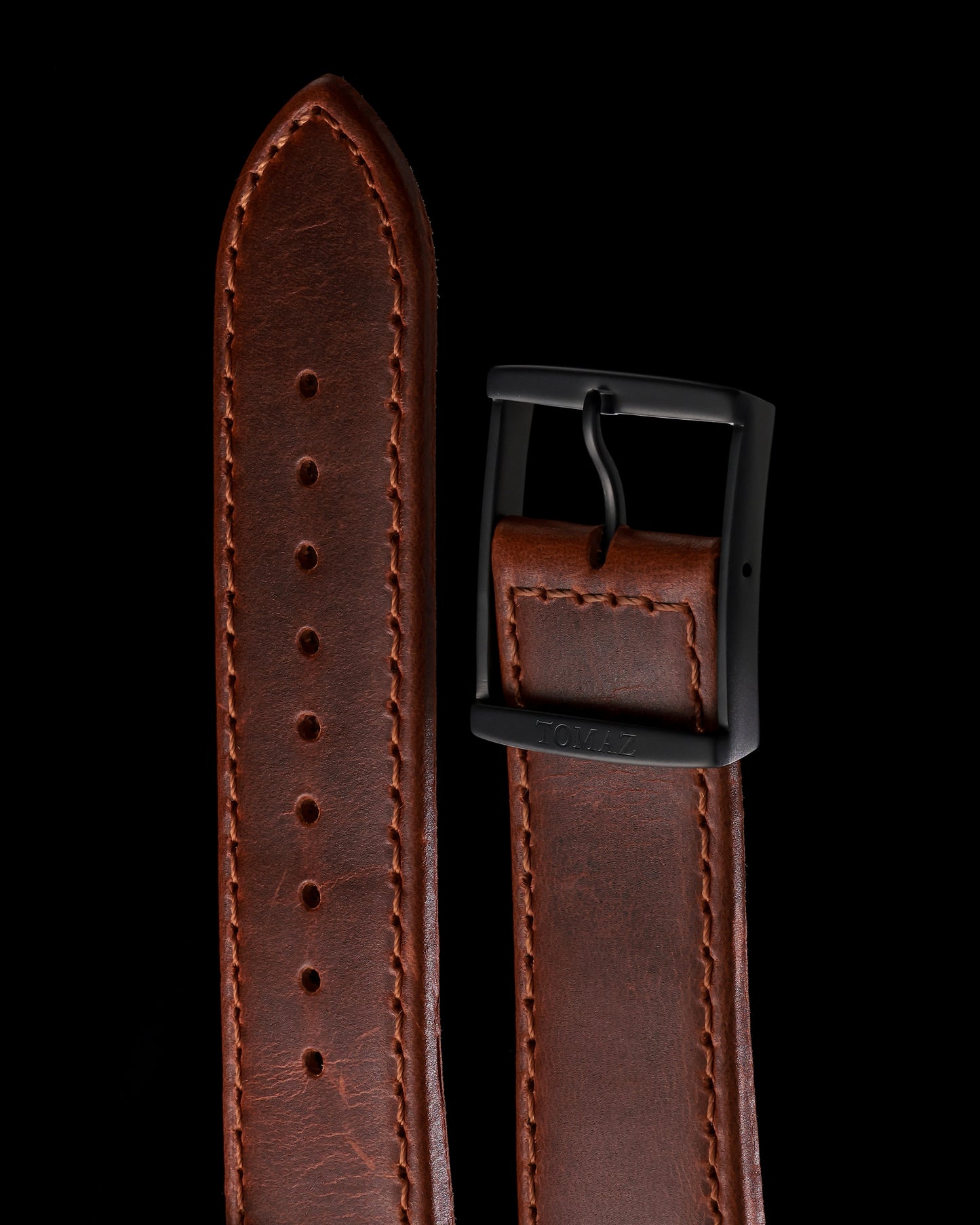 Tomaz STW03 Leather Plain 24mm Watch Strap (TW003) (Brown)