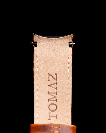 Tomaz STW03 Leather Plain 24mm Watch Strap (TW003) (Brown)