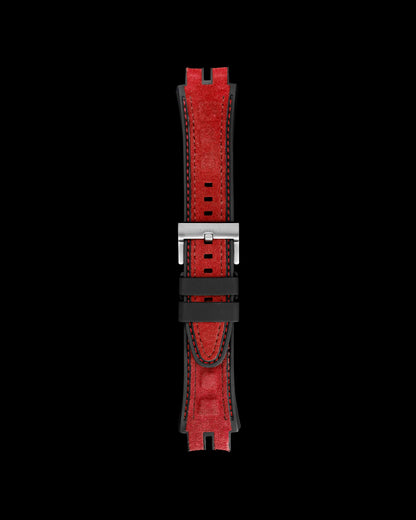 Tomaz STW051B Leather Plain 20mm Watch Strap (TW051B) (Red)