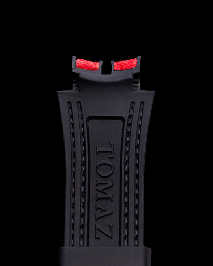 Tomaz STW051B Leather Plain 20mm Watch Strap (TW051B) (Red)