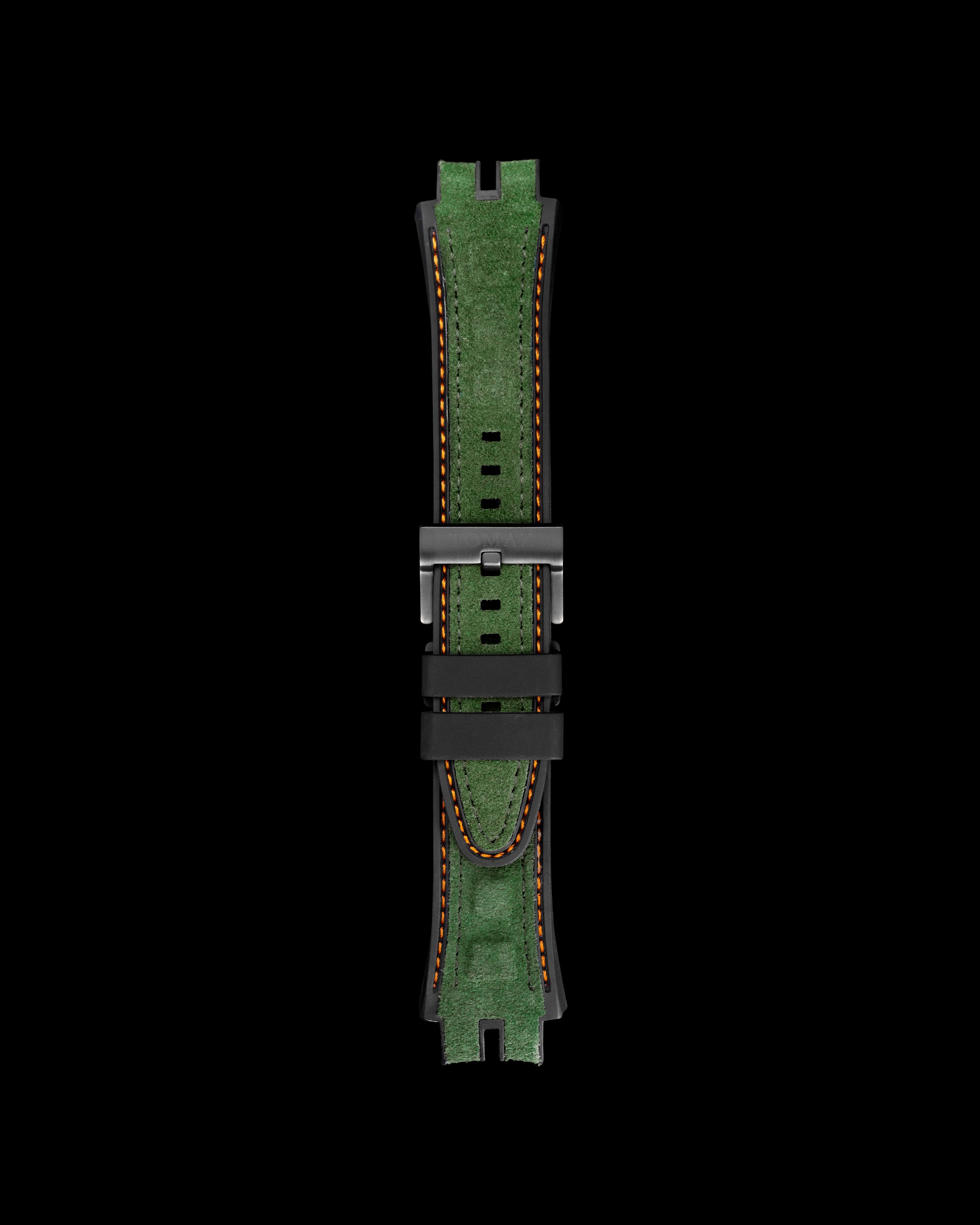 Tomaz STW051 Leather Plain 20mm Watch Strap (TW051) (Green)