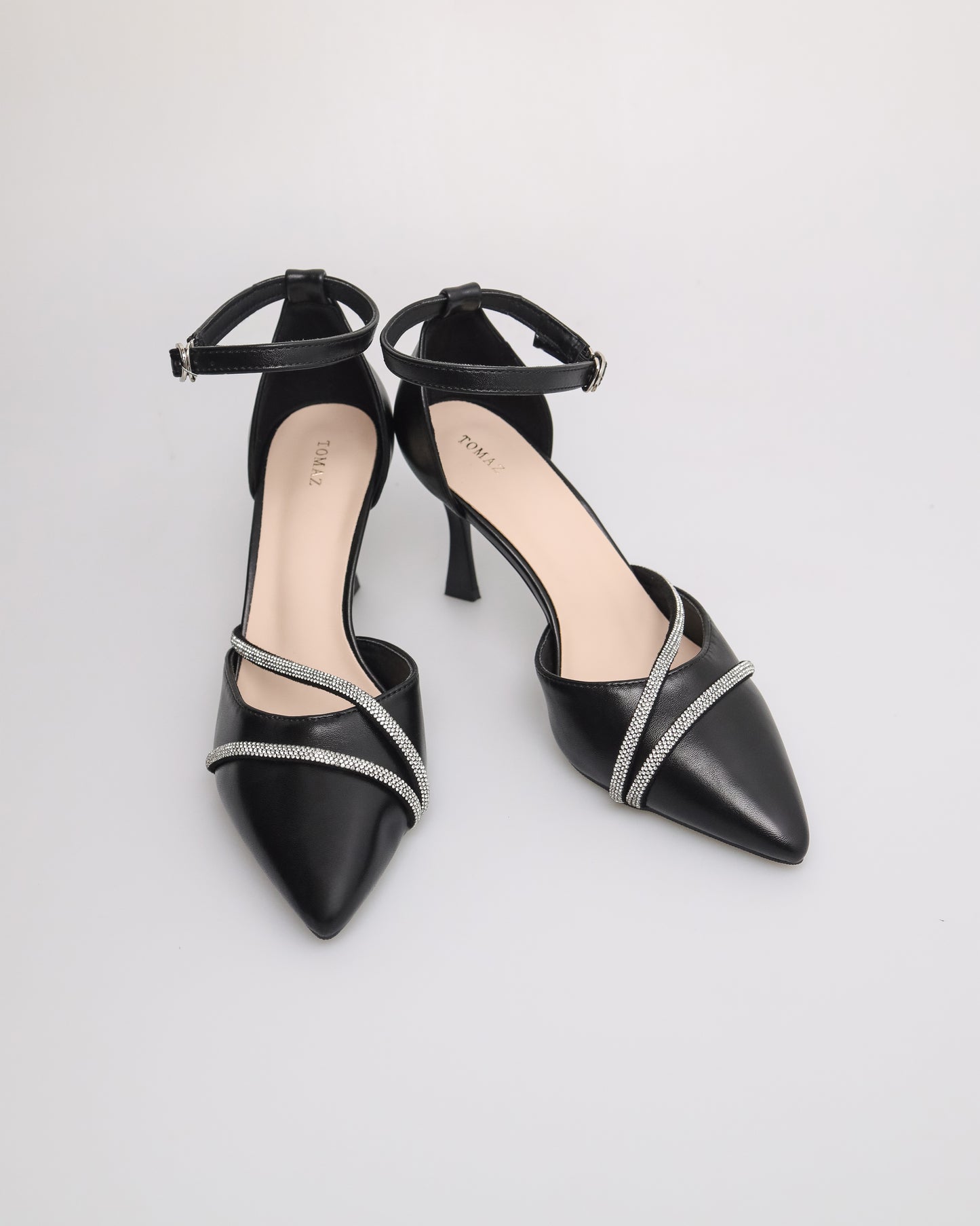 Tomaz NN414 Ladies Pointy Ankle Strap Heels