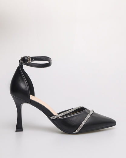 Tomaz NN414 Ladies Pointy Ankle Strap Heels